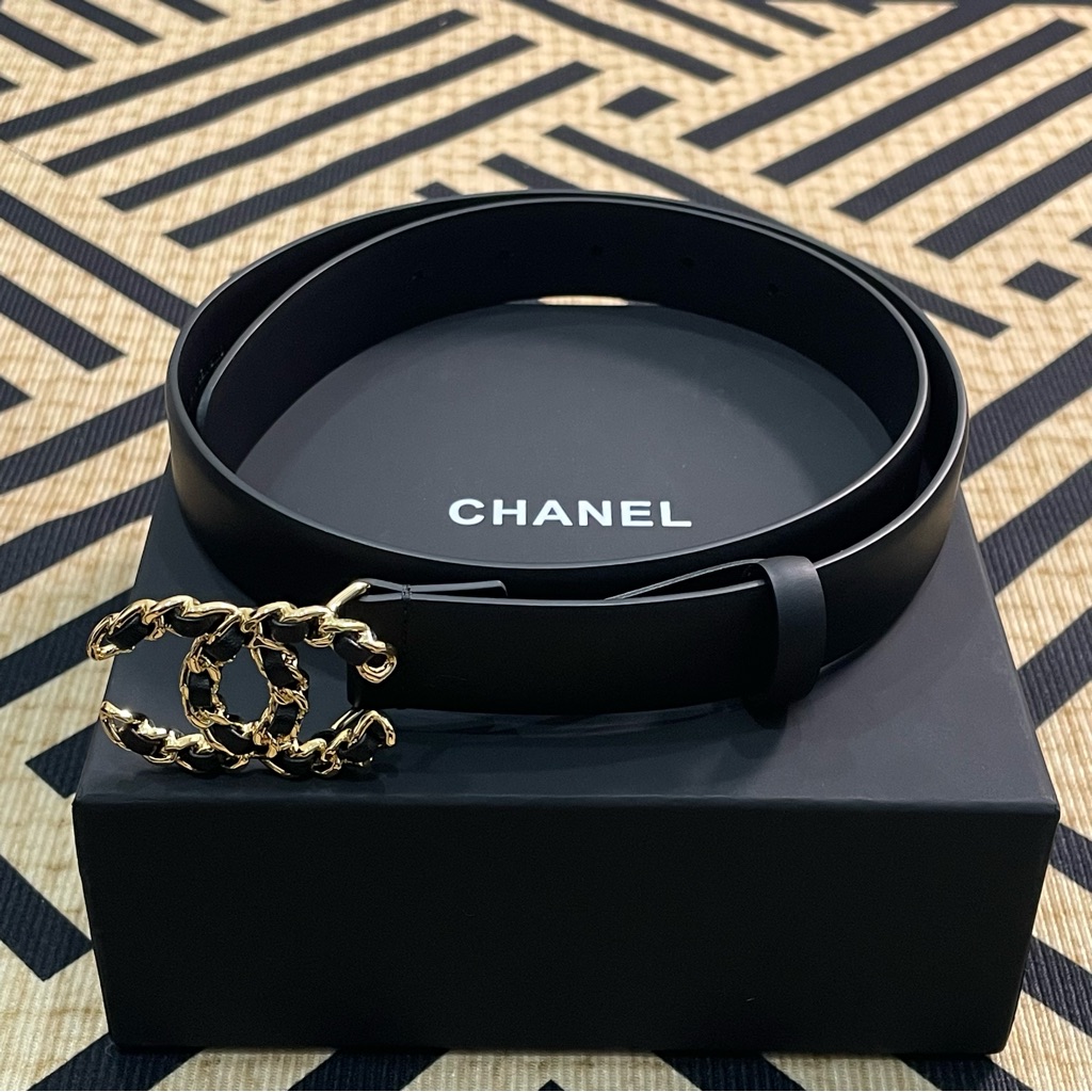 Chanel Authentic Women's Black Belt